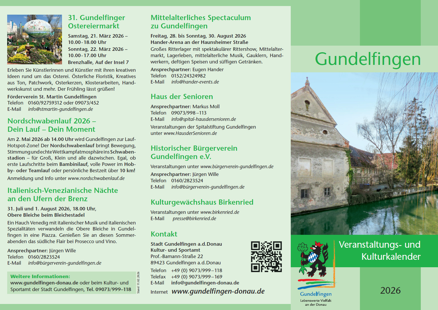 Veranstaltungs- und Kulturkalender 2026 I